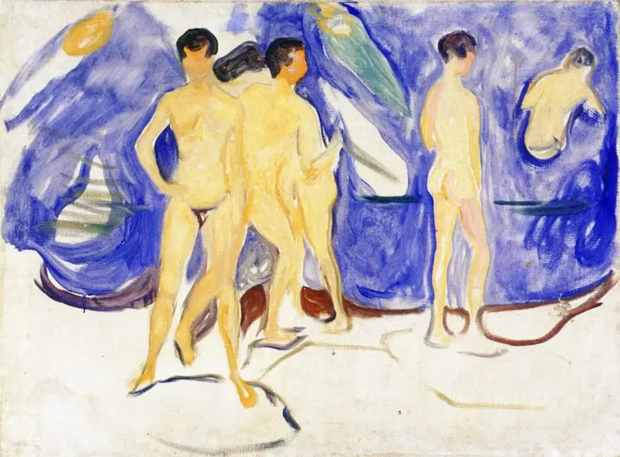 Jóvenes hombres bañándose - Edvard Munch