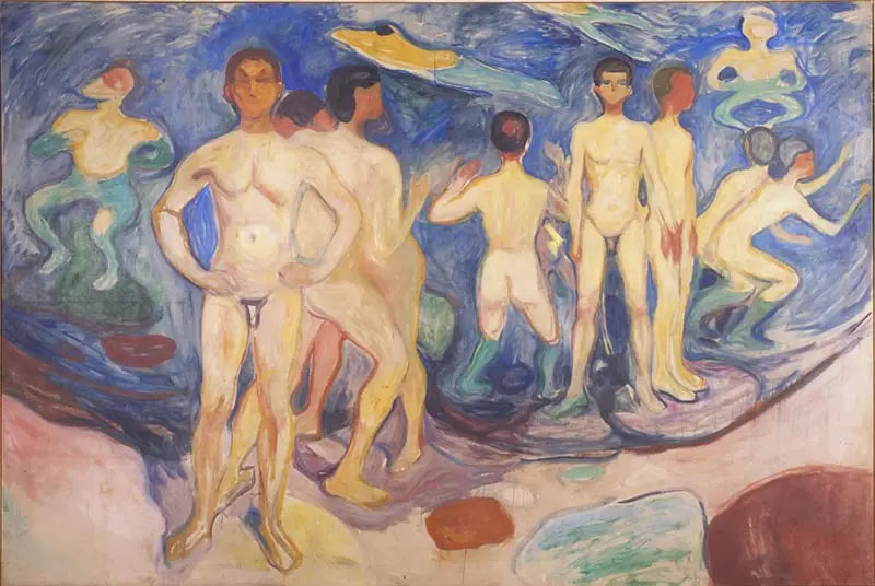Jóvenes hombres bañándose - Edvard Munch