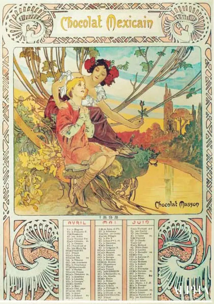 Jeunes - Mucha - Reproductions de tableaux et peintures haut de gamme