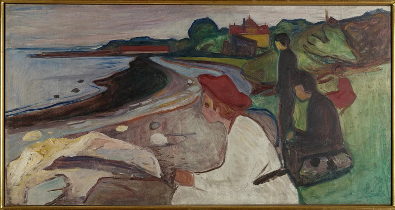 Jóvenes Personas en la playa (Frise Linde) - Edvard Munch