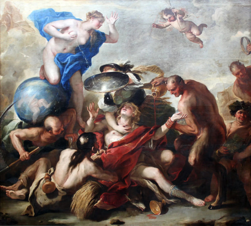 Juventud tentada por los vicios - Luca Giordano