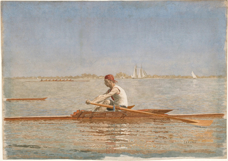 John Biglin en un skiff - Thomas Eakins