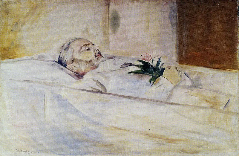 John Hazeland en su lecho de muerte - Edvard Munch