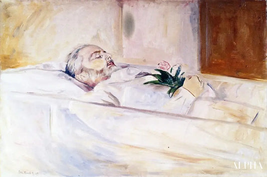 John Hazeland sur son lit de mort - Edvard Munch - Reproductions de tableaux et peintures haut de gamme