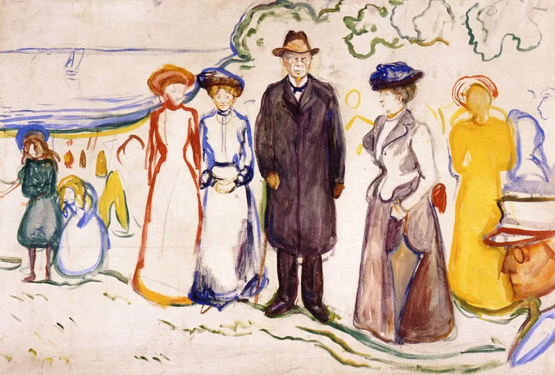 Jonas Lie con su familia - Edvard Munch