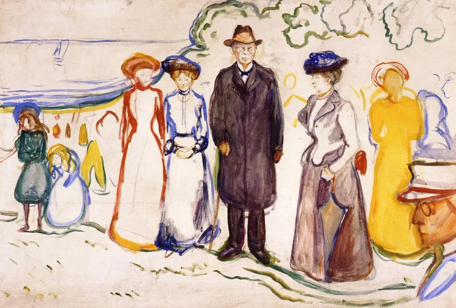 Jonas Lie con su familia - Edvard Munch