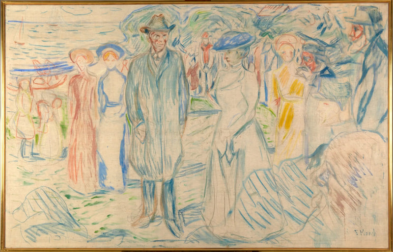 Jonas Lie con su familia - Edvard Munch
