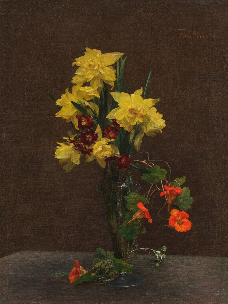 Jonquilas y capuchinas - Henri Fantin-Latour