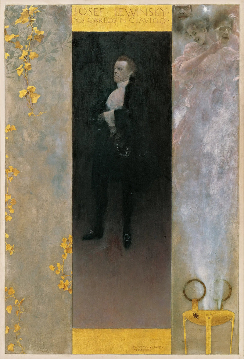 Josef Lewinsky en Carlos en Clavigo - Gustav Klimt