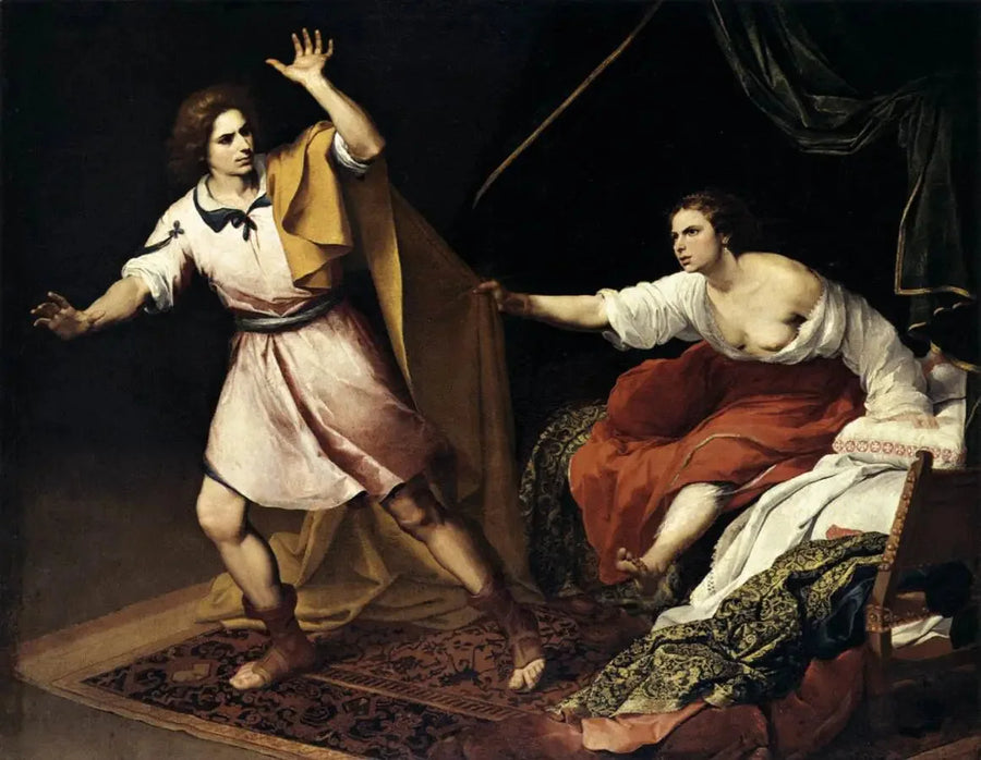 José y la esposa de Potifar - Bartolomé Esteban Murillo