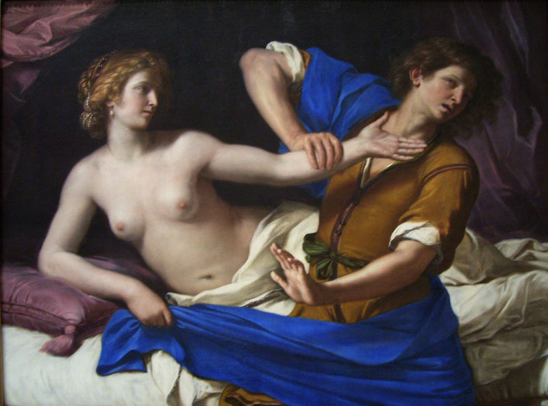 José y la esposa de Potifar - Guercino