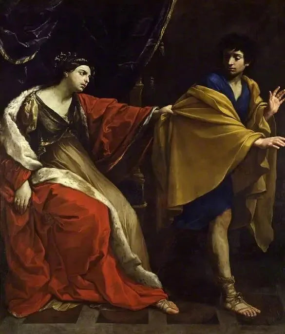 José y la esposa de Potifar - Guido Reni
