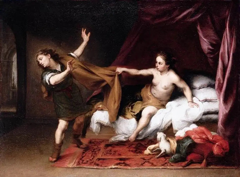 José y la esposa de Putifar - Bartolomé Esteban Murillo
