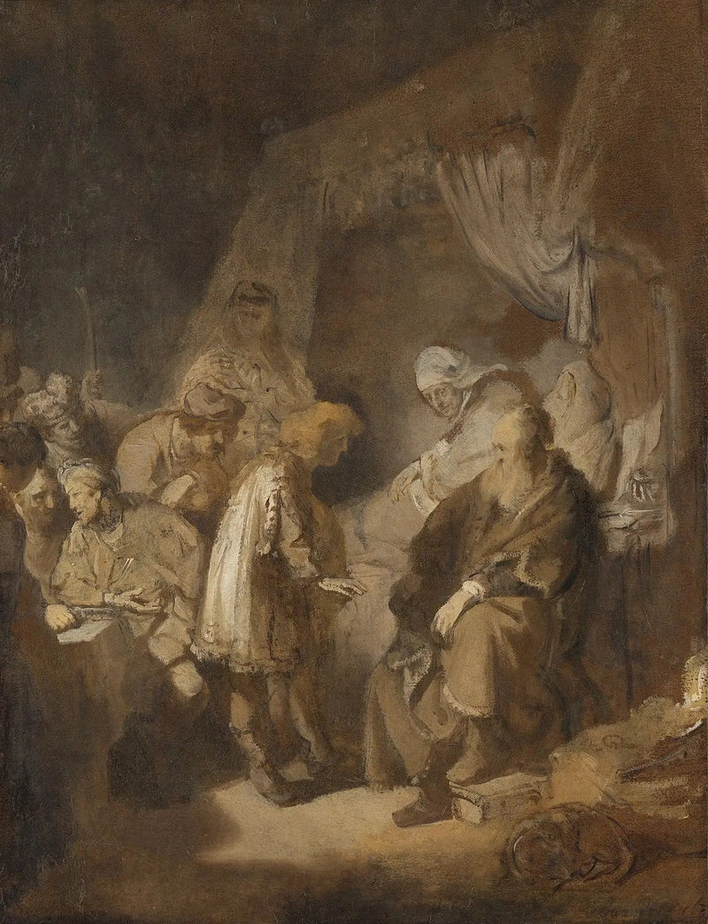 José contando sus sueños a sus padres y sus hermanos - Rembrandt