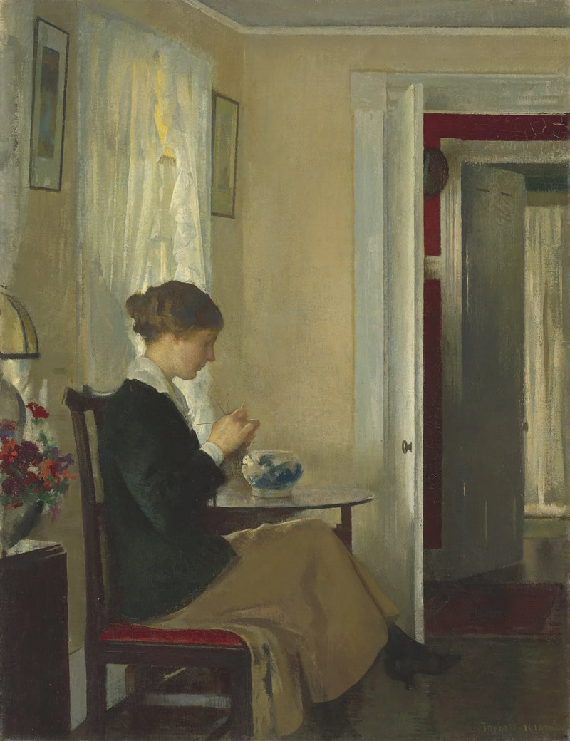 Josephine Tejiendo - Edmund Charles Tarbell