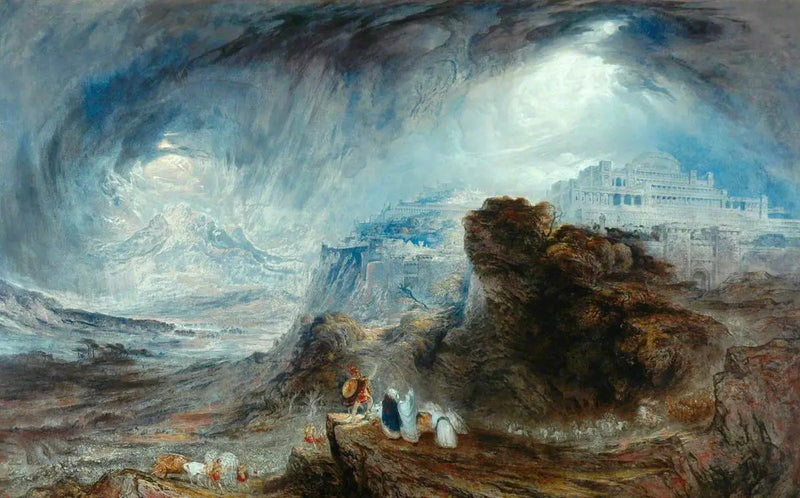 Josué ordenando al sol que se detenga sobre Gabaón - John Martin