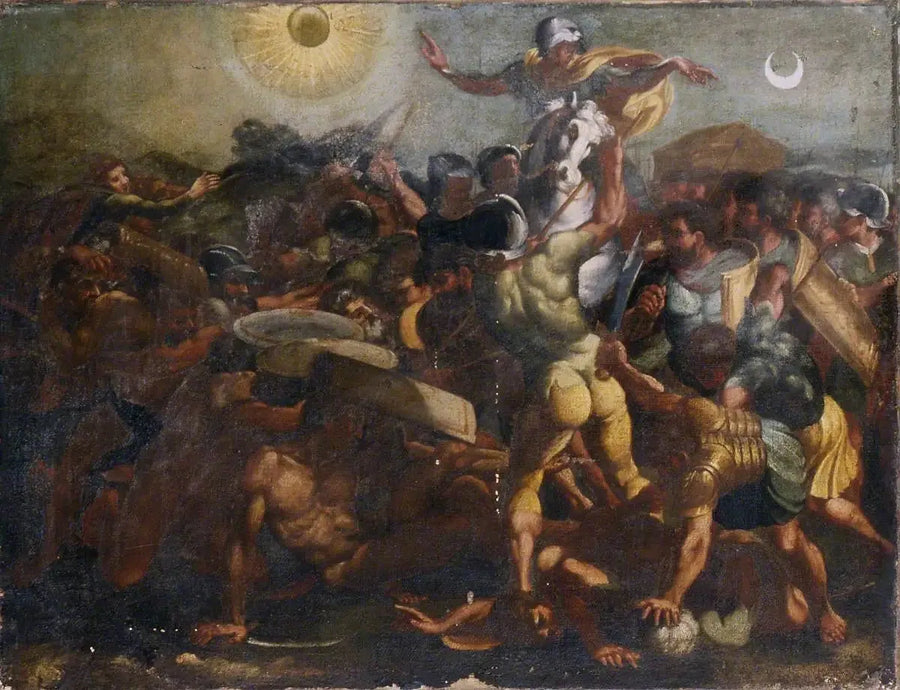 Josué ordenando al sol y a la luna que se detengan - Rafael Sanzio