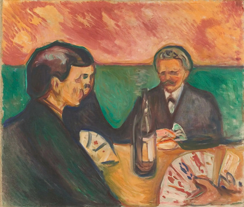 Jugadores de cartas en Elgersburg - Edvard Munch