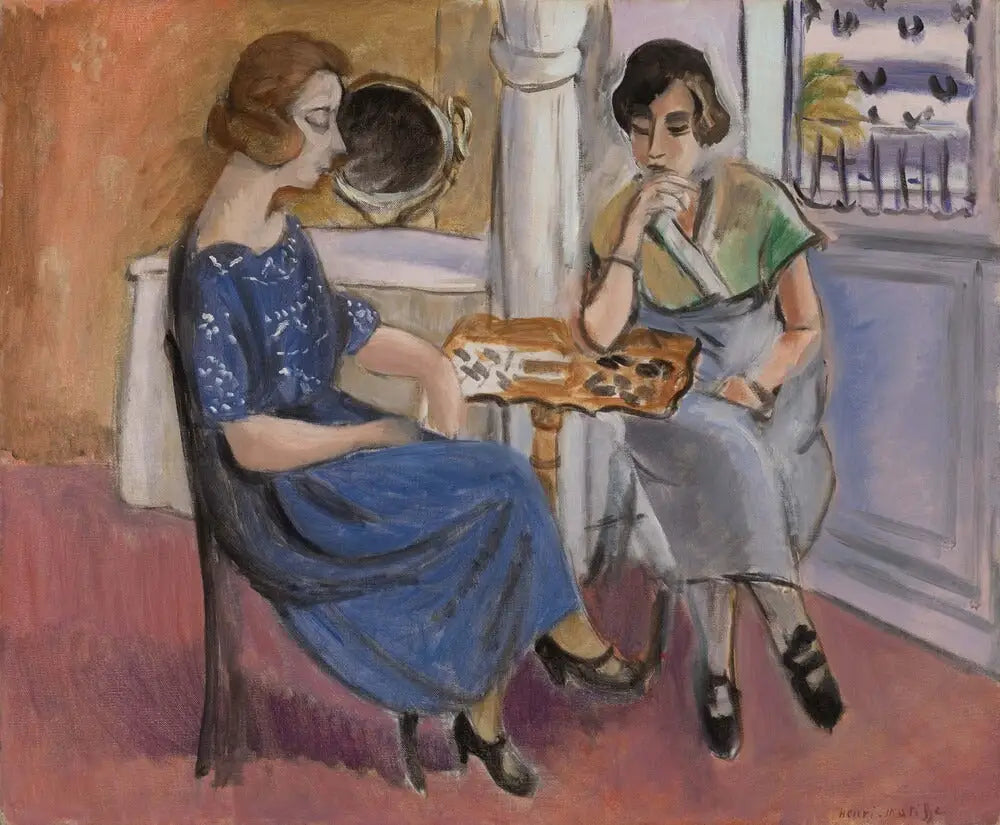 Reproduction du tableau « Joueurs de dominos (Les Joueuses de dominos) - Henri Matisse » par Alpha Reproduction en peinture à l’huile
