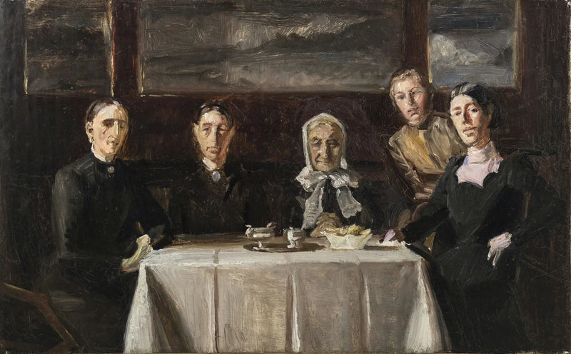 Día de Navidad de 1900. Boceto de composición sin hombres. - Michael Peter Ancher