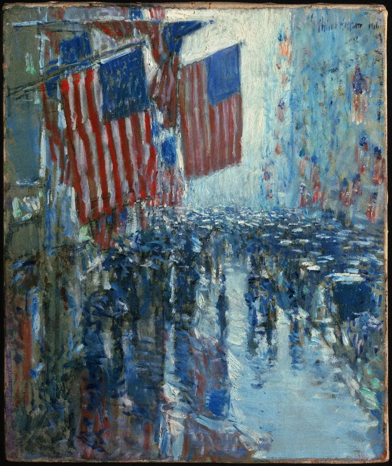 Día de lluvia, Quinta Avenida - Childe Hassam