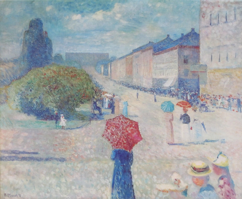 Día primaveral en Karl Johan - Edvard Munch