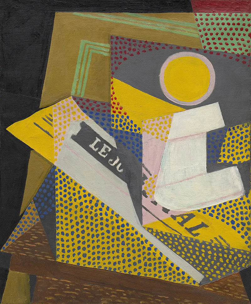 Diario y plato de frutas - Juan Gris
