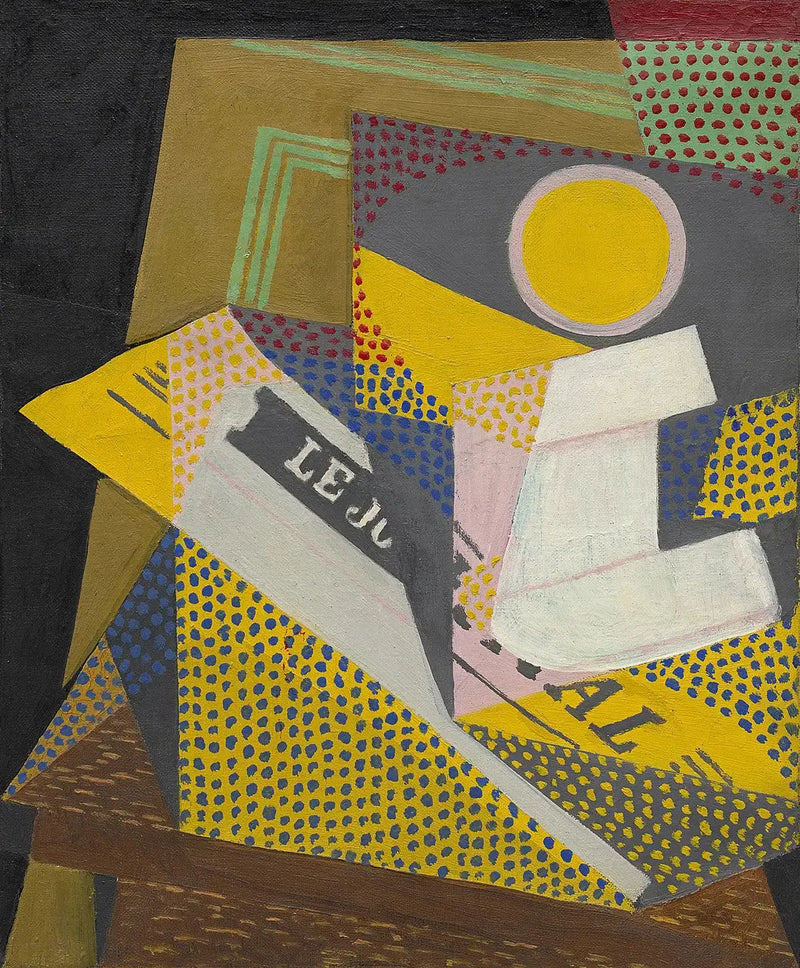Diario y plato de frutas - Juan Gris