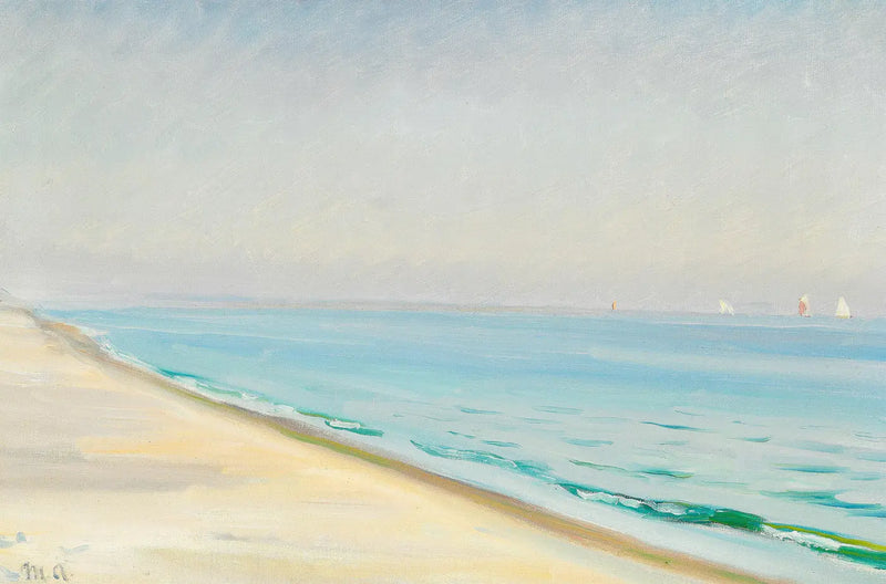 Día de verano en Skagen Senderstrand. (Michael Ancher) - Michael Peter Ancher