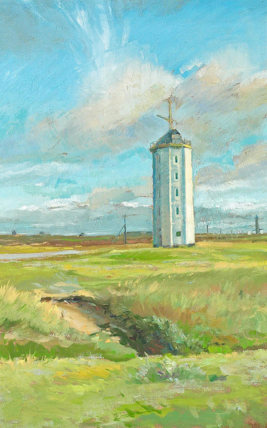 Día de primavera en el faro blanco de Skagen. -Michael Peter Ancher