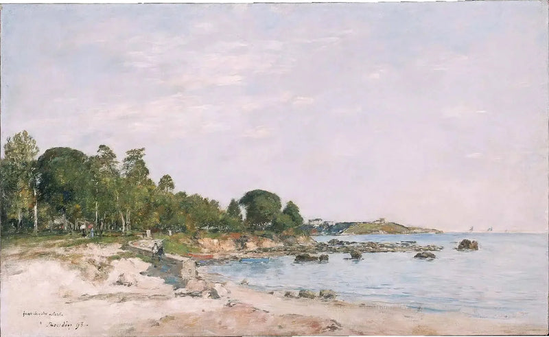 Juan-les-Pins, la bahía y la orilla - Eugène Boudin