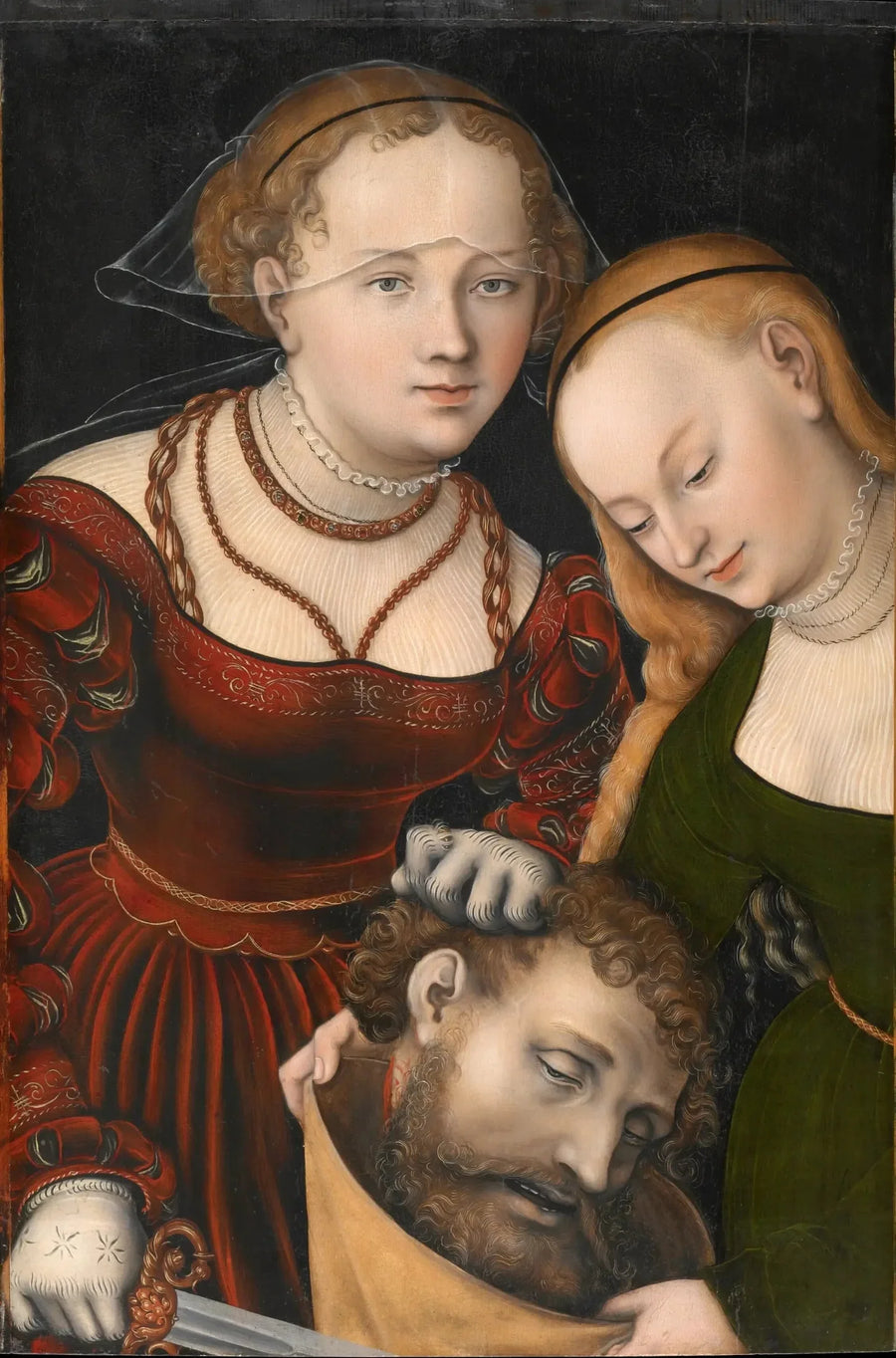 Judith con la cabeza de Holofernes y un sirviente - Lucas Cranach el Viejo