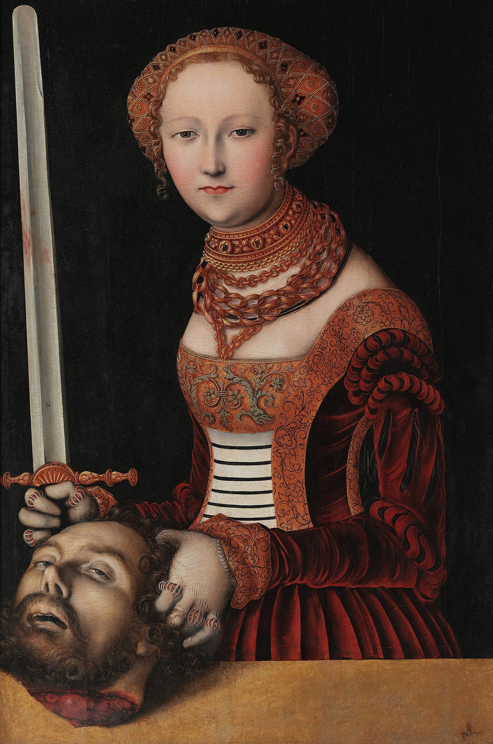 Judith avec la tête d'Holopherne - Lucas Cranach the Elder image 1 reproduction artisanale de tableau