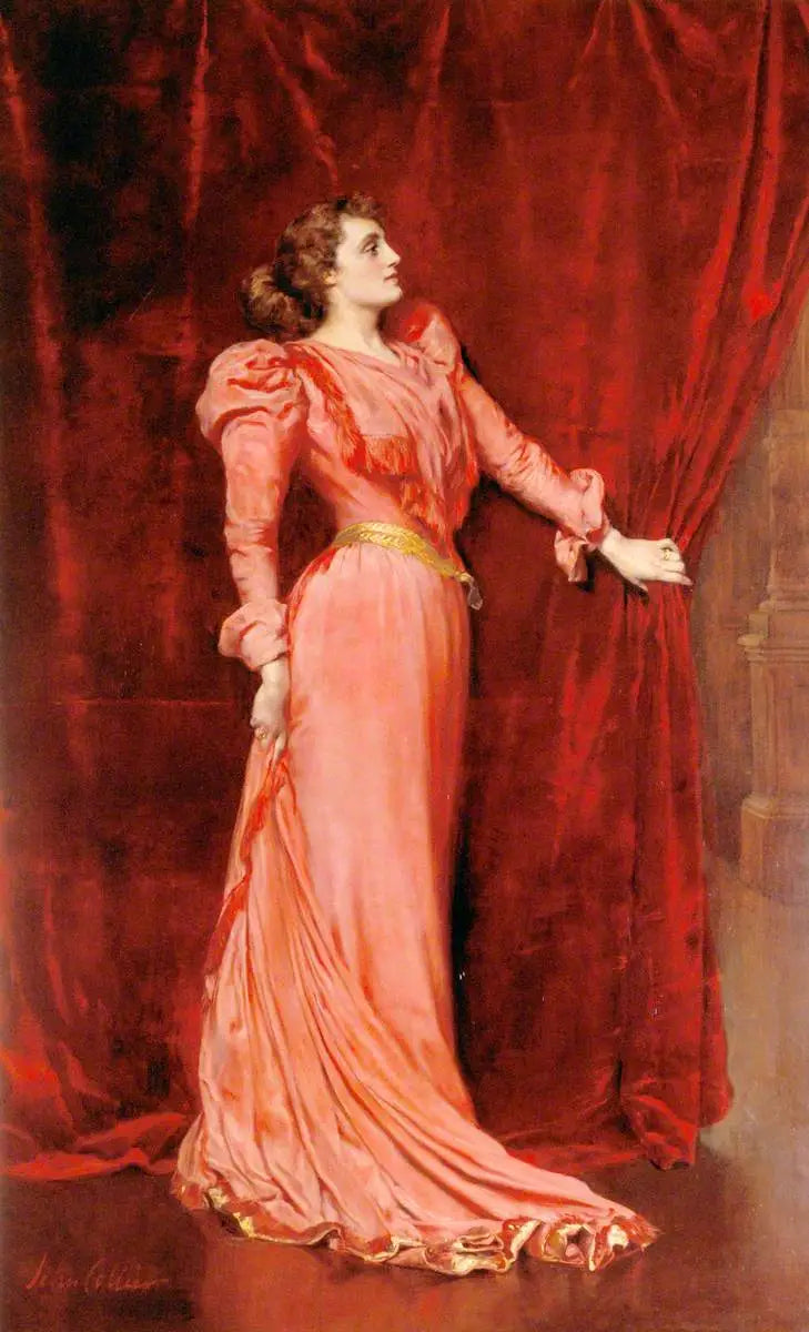 Julia Neilson-Terry (1868-1957), FRAM, dans le rôle de Drusilla Ives dans « The Dancing Girl » - John Collier image 1 reproduction de peinture à l’huile