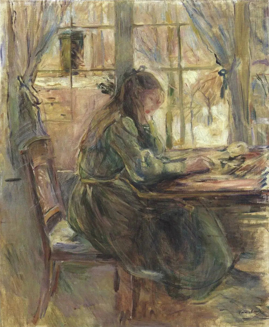 Julie en la mesa - Berthe Morisot