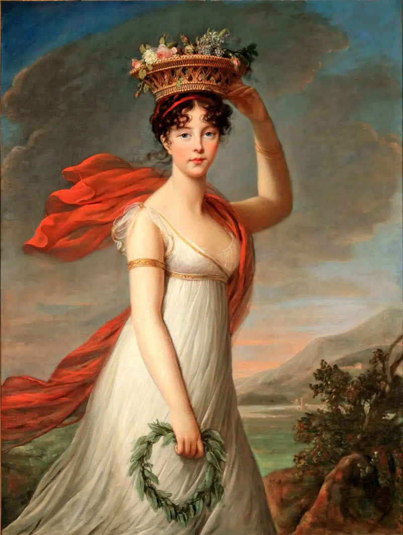 Julie en el papel de Flora, diosa romana de las flores - Elisabeth Vigeé Le Brun