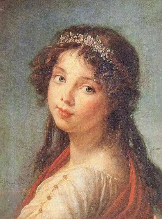 Julie Lebrun mirando por encima del hombro - Élisabeth Vigée Le Brun