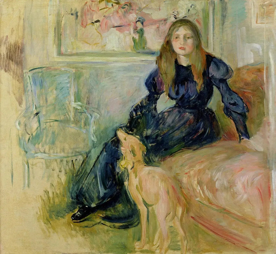 Julie Manet y su galgo Laërte - Berthe Morisot