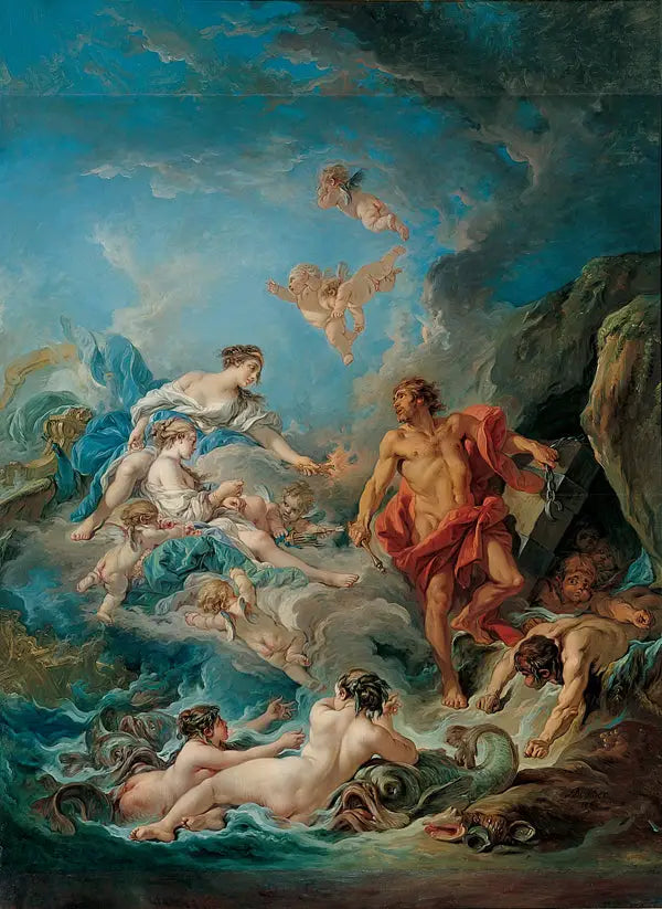Junon pidiéndole a Éolo que libere los vientos - François Boucher