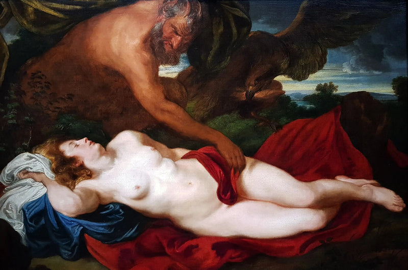 Júpiter en sátiro por Antiope - Antoine van Dyck