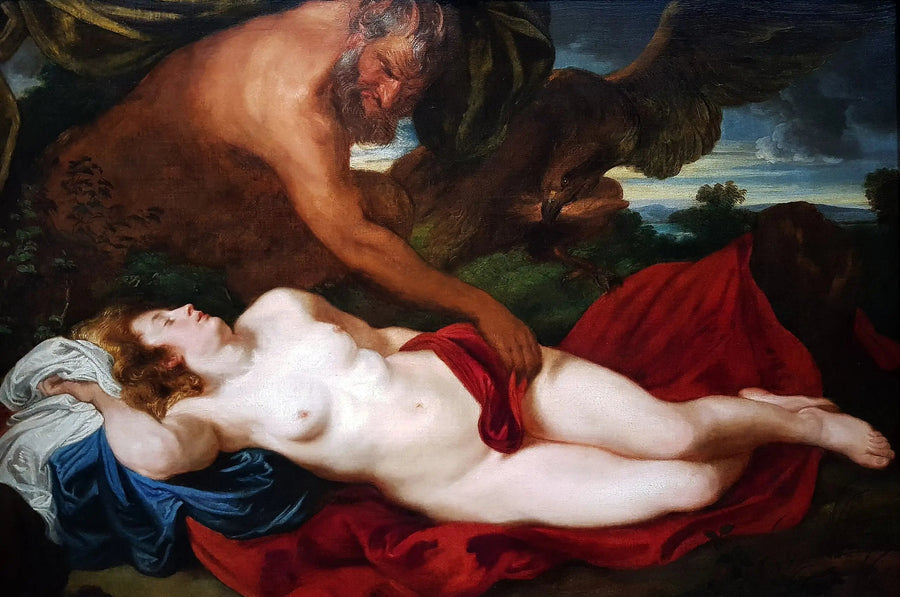 Júpiter en sátiro por Antiope - Antoine van Dyck
