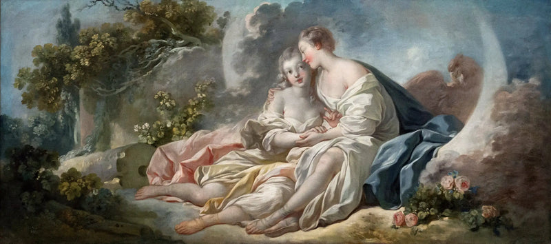 Júpiter bajo los rasgos de Diana, seduciendo a Calisto - Jean-Honoré Fragonard