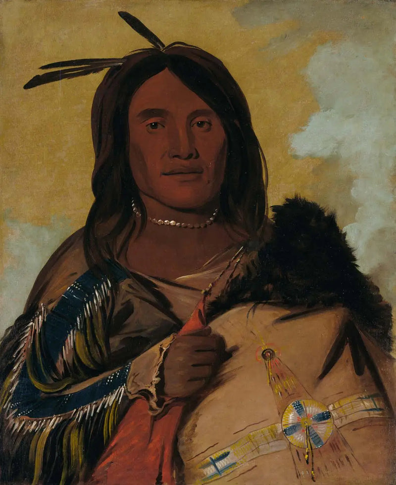 Ka-pés-ka-da, Shell Man, un valiente Oglala - George Catlin