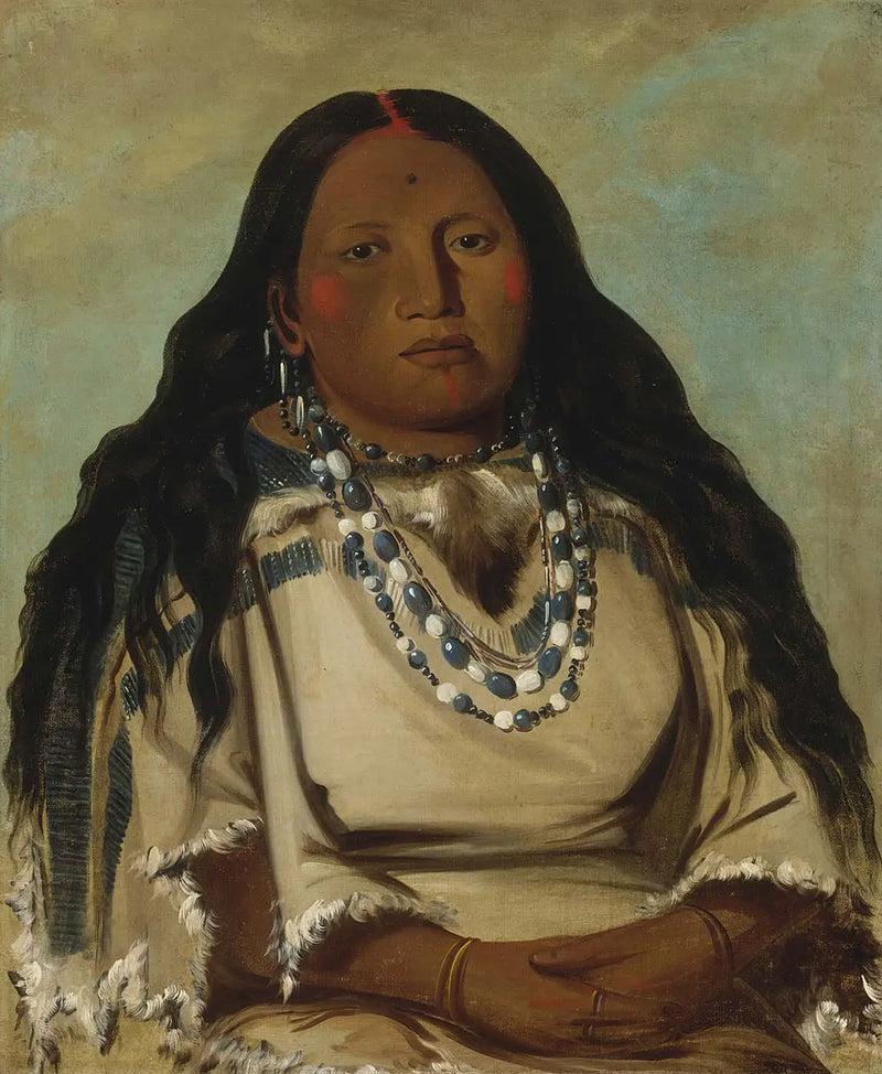 Kah-béck-a, la gemela, esposa de la mano ensangrentada - George Catlin