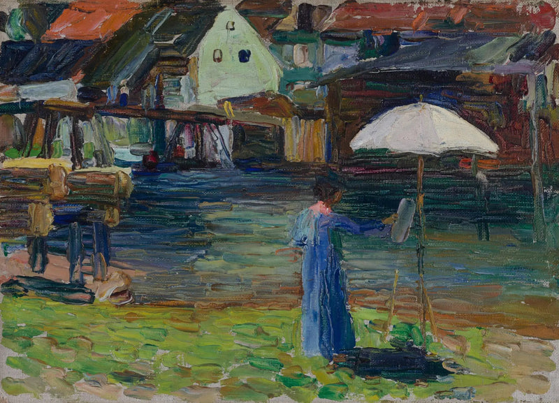 Kallmünz - Gabriele Münter pintura I - Vassily Kandinsky