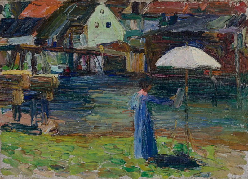 Kallmünz - Gabriele Münter pintura I - Vassily Kandinsky
