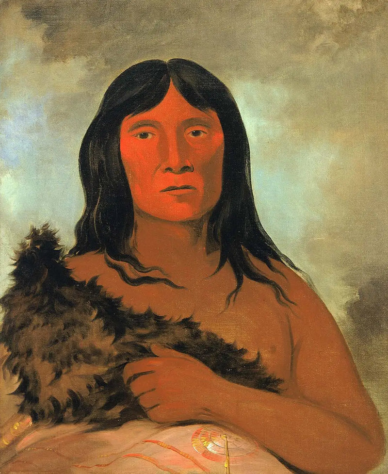 Kay-ée-qua-da-kúm-ee-gísh-kum, Aquel que sondea el suelo con su pie - George Catlin