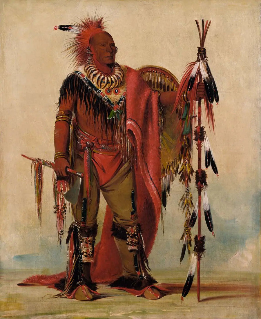 Kee-o-kúk, el zorro vigilante, jefe de la tribu - George Catlin