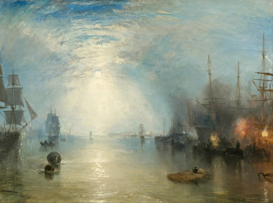 Keelmen levantando carbón a la luz de la luna - J. M. W. Turner