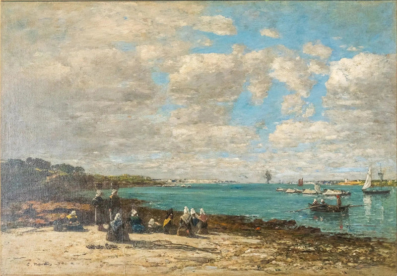 Kerhuon - las pescadoras - Eugène Boudin